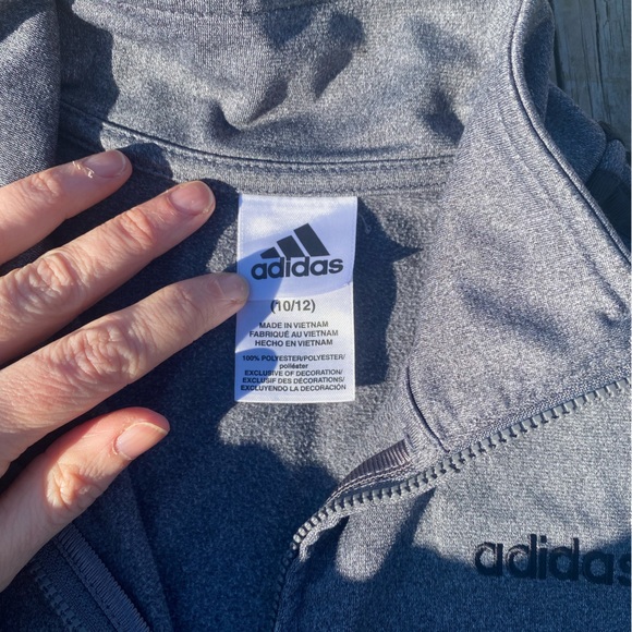 Boys Gray Adidas Jacket - Picture 4 of 6